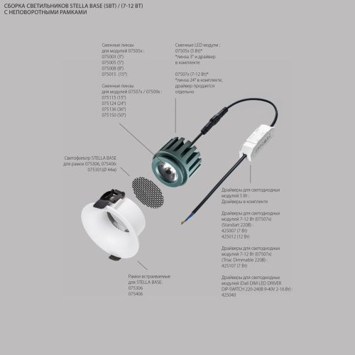 Модуль светодиодный 5W 3000K Lightstar Stella Base (Стелла Басе) 75053 - фото 5