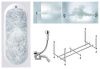 Ванна акриловая гидромассажная Timo ROHA ROHA1570-KT15-SPV1505-T-CM-T-BM 150х70 пристенная прямоугольная с каркасом