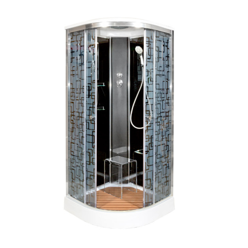 Душевая кабина AvaCan BM1590BLACK 90х90 четверть круга с крышей ориентация универсальная - фото 2