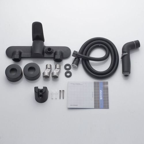 Гигиенический душ со смесителем Shevanik S4705H-1 черный - фото 4