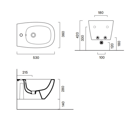 Биде Catalano Alvea 618531001 подвесное - фото 2