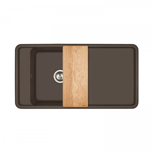 Кухонная мойка Aquaton Беллис 1A725132BS280 97х51 цвет коричневый - фото 3