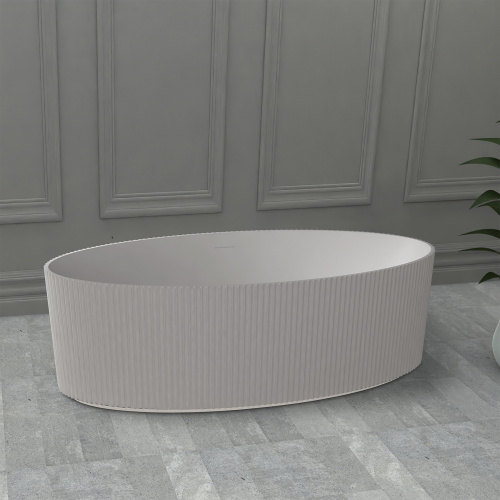 Ванна из искусственного камня Abber Stein AS9627 180х85 отдельностоящая овальная с ножками - фото 2