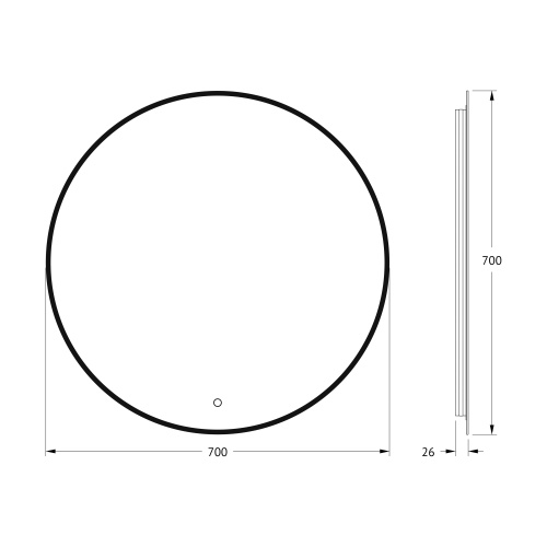 Зеркало в ванную Defesto AURA DF 2984S 70х70 - фото 2