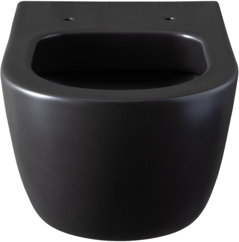 Чаша унитаза подвесная Allen Brau Priority 4.31001.31 цвет черный матовый без сиденья безободковая каскадный смыв - фото 2