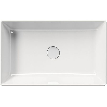 Раковина из сантехнического фаянса GSI Kube X 945311_УЦ/2 60х40 накладная цвет белый
