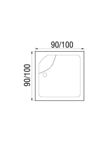 Душевой поддон WEMOR 100/41 S (10000006111) 100х100 акрил белый с каркасом - фото 2