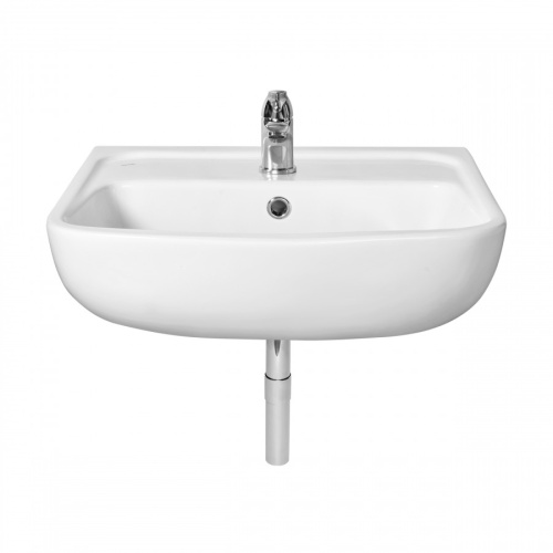 Раковина из сантехнического фарфора Santek Лонги 1WH501755 42х55 подвесная цвет белый 1 отверстие под смеситель - фото 4