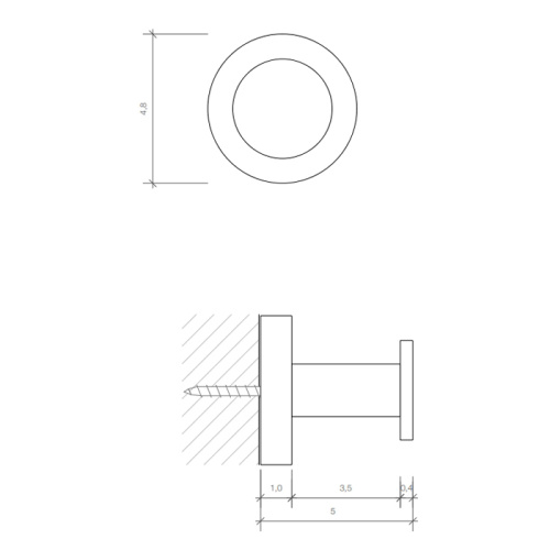 Крючок Decor Walther Basic 530460 - фото 2