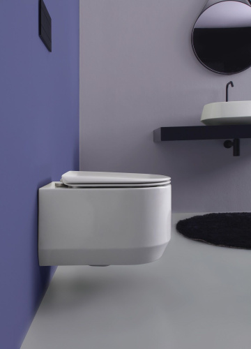 Унитаз подвесной White Ceramic Tao W1080301 белый глянцевый с сиденьем микролифт безободковый - фото 2