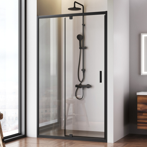 Душевая дверь Am.Pm Gem W90G-120-1P-BT 120х195 стекло прозрачное профиль черный матовый
