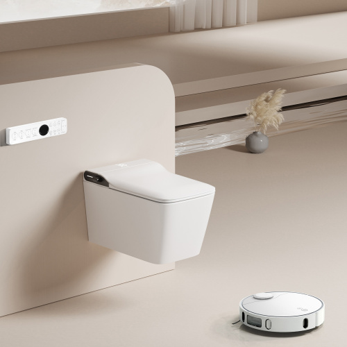 Унитаз-биде подвесной Abber Rechteck AC1215S белый с сиденьем микролифт импульсный смыв - фото 3