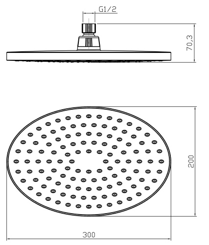 Верхний душ LeMark LM8037C хром - фото 2