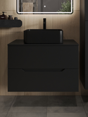 Тумба с раковиной Orange Line Li-80TubMDF+B02-460MB 81х46х68 - фото 3