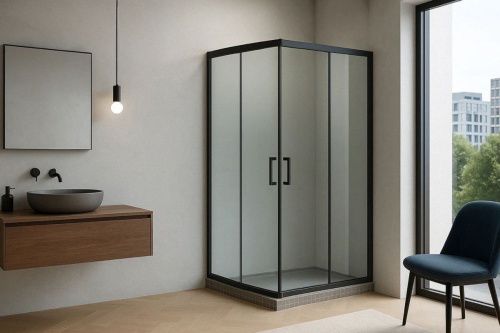 Душевой уголок Royal Bath HPD RB70HPD-T-BL 70х70 стекло прозрачное профиль черный без поддона - фото 2