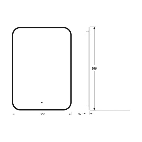 Зеркало в ванную Defesto AURA DF 2974R 50х70 - фото 2