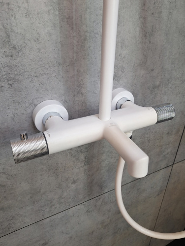 Душевая стойка AltroBagno Intento AltroBagnoIntento030424MW настенная цвет белый матовый - фото 3