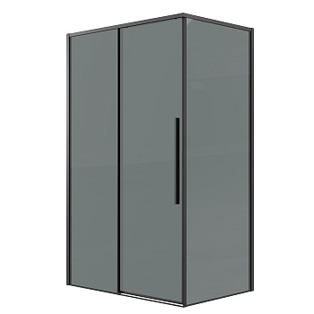 Душевой уголок Grossman Galaxy 120.K33.01.1490.21.10 140х90 стекло тонированное профиль черный матовый без поддона