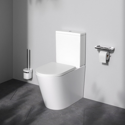 Унитаз напольный с бачком Am.Pm Func C8F8600SC белый с сиденьем микролифт безободковый каскадный смыв