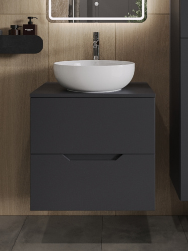 Тумба с раковиной Orange Line Li-60TugMDF+B07-420W 61х46х69 - фото 3