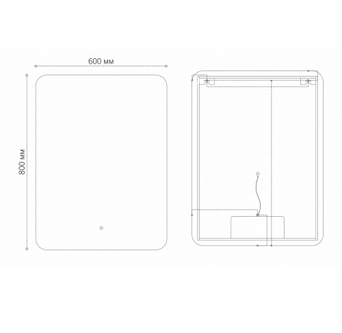 Зеркало в ванную Grossman ELEGANS-норма BLACK 1760802 60х80 цвет Черный - фото 4