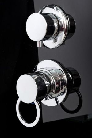 Душевая кабина AvaCan B10SBLACK 100х100 четверть круга с крышей ориентация универсальная