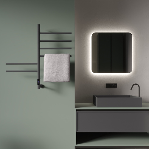 Полотенцесушитель Vincea VTD-1S2CGE 43х80 электрический графит