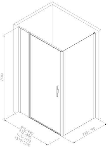 Душевой уголок Allen Brau Priority 3.31011.BA + 3.31014.BA 140х80 стекло прозрачное профиль серебро брашированное без поддона - фото 4