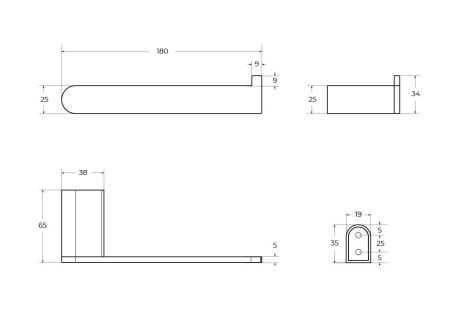 Бумагодержатель Cezares STYLUS STYLUS-PH-NOP