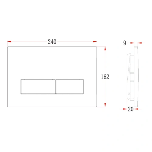 Кнопка смыва механическая Veconi FLUSH FLV1-G цвет золото - фото 2