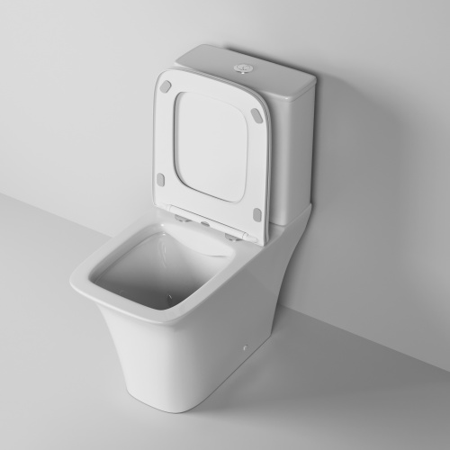 Унитаз напольный с бачком Grossman Galaxy GR-4470S белый глянцевый с сиденьем микролифт безободковый каскадный смыв - фото 4