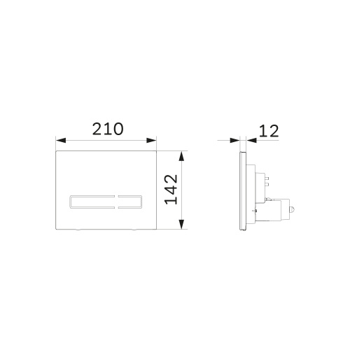 Клавиша смыва сенсорная Am.Pm Touch Pro I0450A38 цвет черный глянцевый - фото 3
