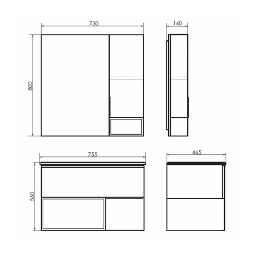 Зеркало-шкаф Comforty Франкфурт 00004151044CF 73х16х80 подвесной цвет дуб шоколадно-коричневый - фото 2