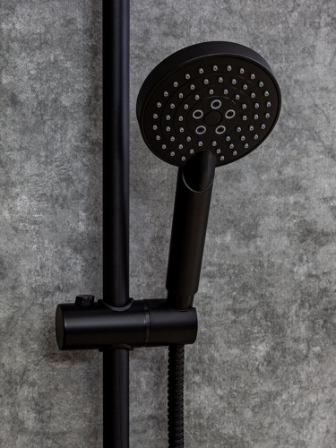 Душевой гарнитур Orange O-Shower OS702b настенный  черный - фото 4