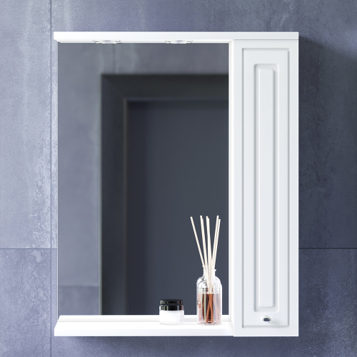 Зеркало-шкаф Damixa Palace One M41MPR0601WG 60х19х75 подвесной цвет белый глянцевый