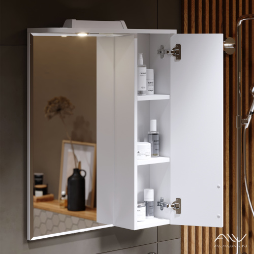 Зеркало-шкаф Alavann Vittoria ALV0272001 61х14х76 подвесной цвет белый - фото 2