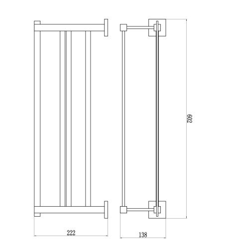 Полка в ванную комнату Savol S-06544C - фото 2