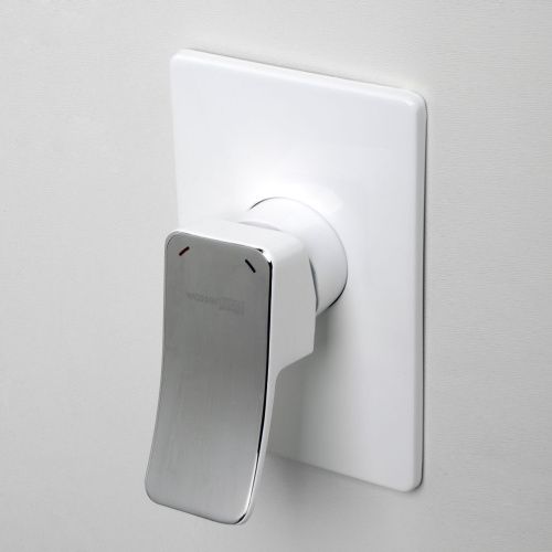 Смеситель для душа Wasserkraft Aller 1060 WHITE 10651W встраиваемый в стену белый/хром - фото 2