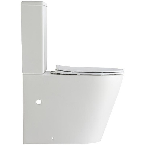 Унитаз-компакт напольный с бачком Тритон Corso Щ0000057974 белый с сиденьем микролифт безободковый каскадный смыв - фото 2