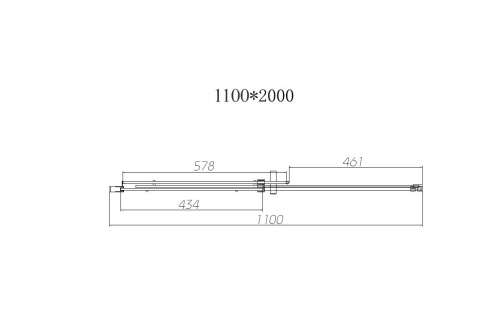 Душевая дверь Vincea Dice VDS-4D110CLGM 110х200 стекло прозрачное профиль вороненая сталь - фото 3
