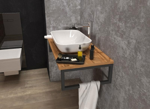 Столешница 1MarKa Grunge Loft У85831 90х48 накладная цвет дуб вотан - фото 3