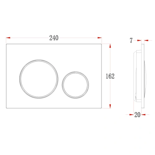 Кнопка смыва механическая Veconi FLUSH FLV10-BC цвет черный матовый - фото 2