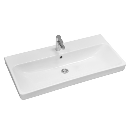 Тумба с раковиной Comforty Соло 00-00010979CF 90х45х61 подвесная цвет дуб темно-коричневый - фото 3