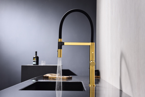 Смеситель для кухни Paulmark LEADER Le214101-BG на раковину брашированное золото - фото 4