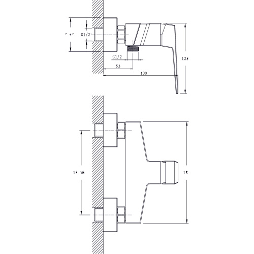 Смеситель для ванны Rush Thira TR3635-63 настенный хром - фото 2