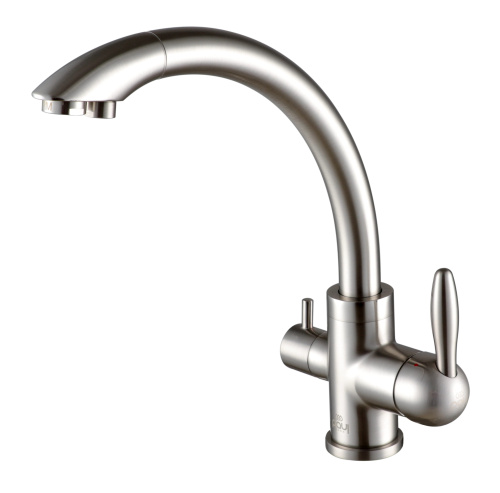 Смеситель для кухни Paulmark ESSEN Es213001-BS на раковину никель