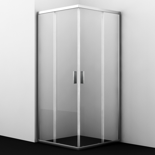 Душевой уголок Wasserkraft Lippe 45S 45S02 80х80 стекло прозрачное профиль хром глянцевый без поддона - фото 3