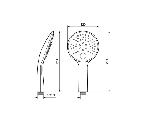 Лейка для ручного душа Emmevi C02470/CR круглая - фото 2