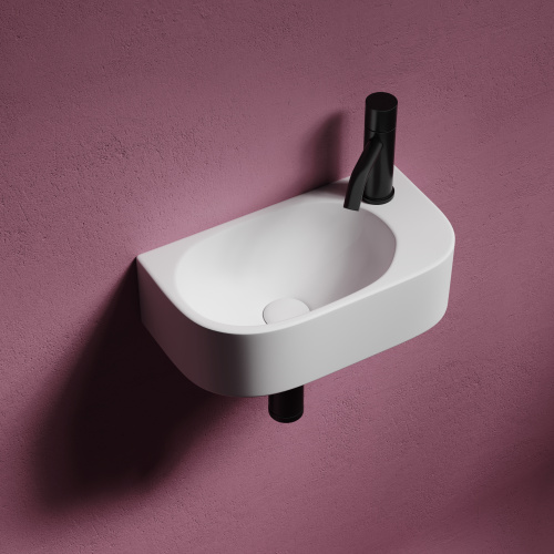 Раковина из сантехнического фарфора Ceramica Nova ELEMENT CN6066L 41х22 подвесная цвет белый 1 отверстие под смеситель - фото 3