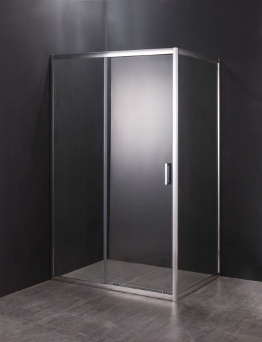 Душевой уголок Orange E23-12080TCR 120х79 стекло прозрачное профиль хром глянцевый без поддона - фото 2